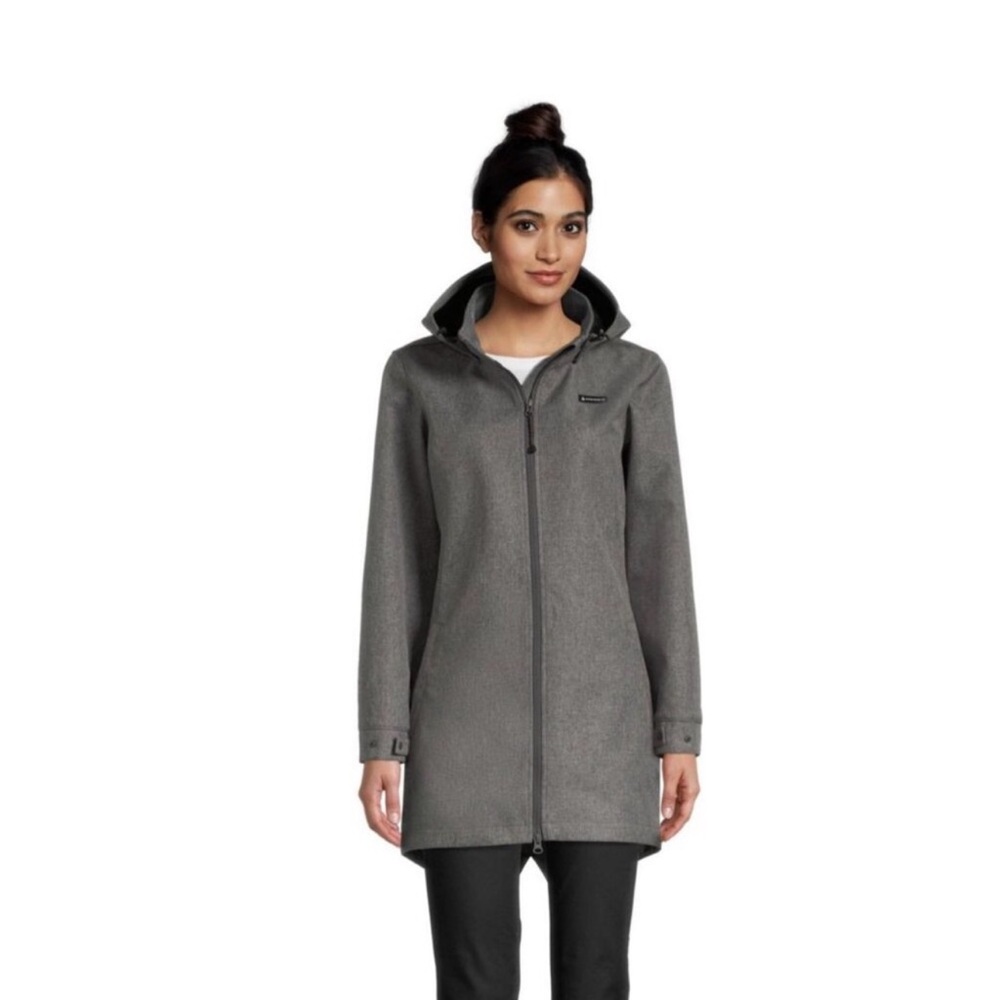 Women's Gray Woods Ossa Hooded Coat - Lightweight Casual Jacket
